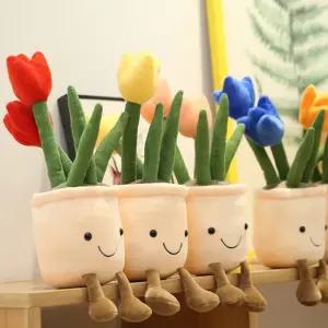 귀여운 튤립 화분 인형 카페 인테리어 소품 꽃인형 방꾸미기 집들이선물