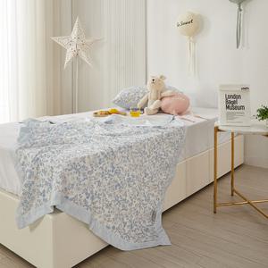 까드리아 플라워 듀라론 냉감 겹이불 (미니 아동)100x150 여름 쿨 낮잠 배꼽 이불