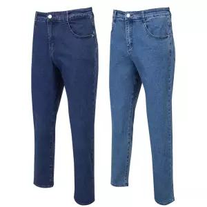 일자 스판 봄 여름 남성 청바지 중년 남자 50대 편한 일자핏 진청 중청