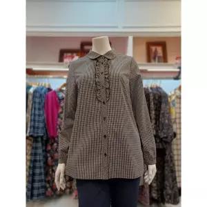 [하프클럽/앤디스클라인]앤디스클라인 세이브존07 앞프린 체크 봄,가을블라우스 A2NAB406A