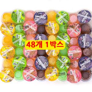 썬라이트 망고 사과 포도 복숭아 혼합 180ml 48개 1박스 젤리 쥬스 간식 얼려먹는 여름 과자 문방구 음료