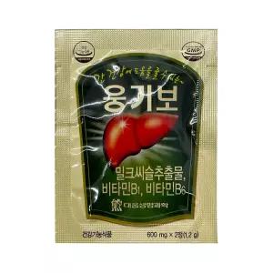 대웅생명과학 웅기보 2정 x 1포 밀크씨슬 비타민B1 비타민B6 숙취해소 피로회복 자양강장 간건강