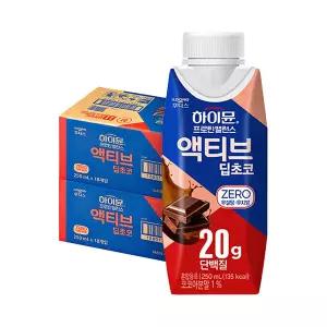 하이뮨 프로틴 밸런스 액티브 딥초코 ZERO 250ml, 18입, 2개