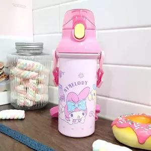 산리오 마이멜로디 앵커 원터치 어깨끈 물통 끈있는 물병 초등학생 유치원 어린이집 물병 보틀 소풍 체험학습