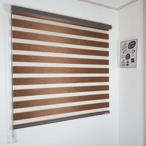 [드림아트]나무결 무늬 우드룩 콤비블라인드 거실 베란다 사무실 창문 롤스크린