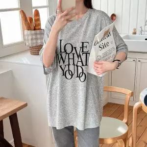 [하프클럽/]빅사이즈 406 유도트임라운드티 DGOQ961