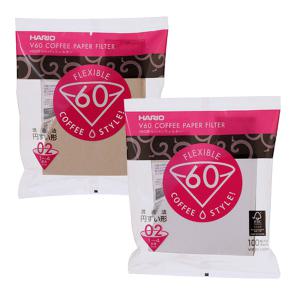 하리오 종이필터 1~4인용 100매 VCF-02-100W/ VCF-02-100M