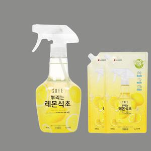 세이프 뿌리는레몬식초 400ML 1개+725ML리필2개