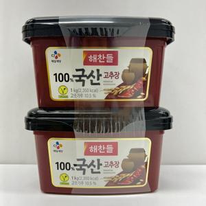 CJ 해찬들 국산고추장 100% 1kg 2입