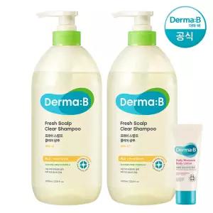 [공식] 더마비 프레쉬 스칼프 클리어 샴푸 (플로럴 그린) 1000ml x2개+튜브견본(랜덤)