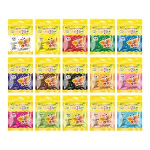 아모스 탱탱 아이클레이 50g 15색상 지퍼백 만들기 10개입