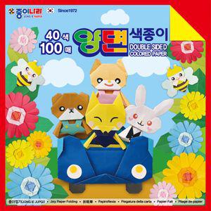 종이나라 양면색종이 30cm 100매/ 300x300mm 점보사이즈 색종이