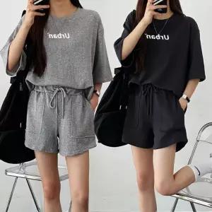 ONM 리시한 세트 반바지 여성 트레이닝 반팔 상하의