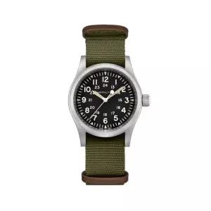 해밀턴 H69439931 카키필드 남성 나토밴드 메커니컬 38mm
