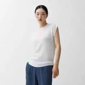 [플리츠미](대구신세계)밤부 플리츠 슬리브리스 티셔츠_EPTSM024004