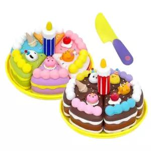 여아완구 캐릭터토핑 케이크모형 놀이자석 2종세트 파티쉐역할 소근육발달 보육기관