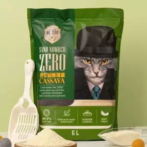 [레옹펫](미사용) 샌드넘버제로 카사바 고양이모래 6L