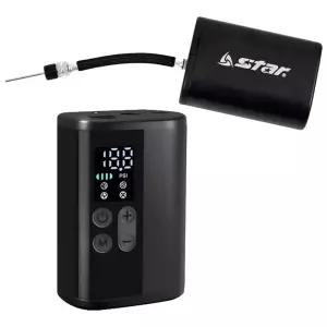 체육관 공놀이 자동멈춤 휴대용 뉴스마트폴 펌프 에어주입 여행용 고무보트 공기넣기