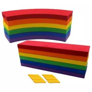 어린이 운동회 코스형 무지개색 쿠션 밸런스빔 복합 스포츠완구 특수체육 실내놀이터