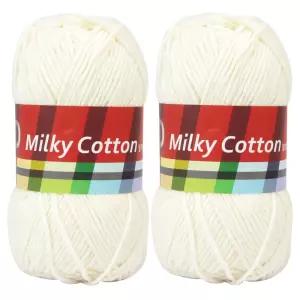 브랜드얀 밀키코튼 레드라벨 면혼방 뜨개실 2p