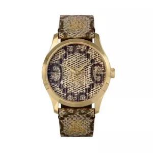 구찌 YA1264068 G타임리스 남녀공용 가죽 쿼츠 38mm