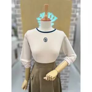 [레코브](광주신세계)라인배색 자수 티셔츠(LG41D9LT034X)