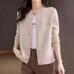 KARRA 브릭니트진주가디건_A4F0110