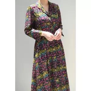 [롯데백화점]비꼴리끄 플로럴 스포츠카라 칠부 원피스 B232WO6040