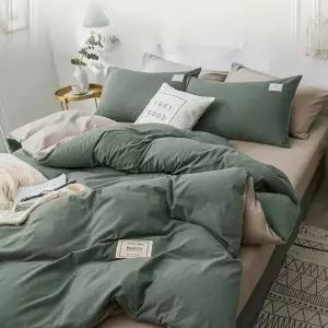 호텔 침구 매트리스 침대 베개 이불 커버 세트_카키노
