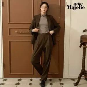 아뜰리에마졸리 헤링본 울 베럴 레그 팬츠 1종 [런칭 가격 89,900원]