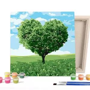 DIY 명화 그림그리기 세트 히트 그린하트트리 25x25
