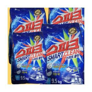 스파크 스마트 클린 세탁세제 가루 리필 대용량 9.5kg 4개