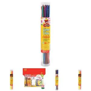 (48색) 라인클레이 12색 48본 /라인점토/가는선/얇은선/점토/미술놀이용/구부리기/어린이/키즈용