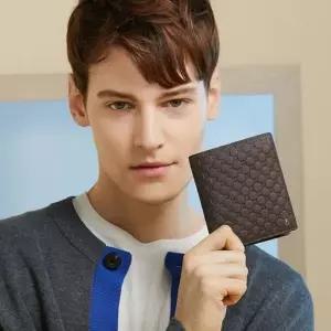 [닥스](센텀시티점)DBWA4F367W3 [LOUIS] 브라운 DD경판로고 매트 가죽 중지갑