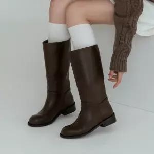 SOVO 버진트 라운드토 단화 미들부츠 3cm