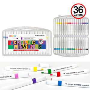 문교 불투명 아크릴 마카 36색 마카펜 다양한 용도 신발 유리 플라스틱 나무