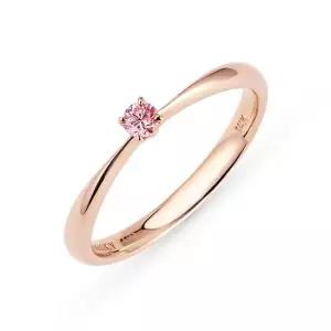 18k 포인트 랩 다이아몬드 4프롱 반지 1부 핑크)