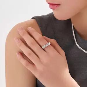 18k 브릿지 랩 다이아몬드 2캐럿 반지 5부X4)