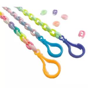 어린이 마스크스트랩 만들기용 대형 컬러체인 50개입 탈부착 지하철탈때 출퇴근용