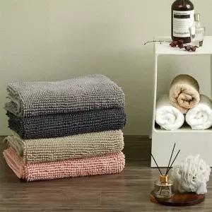 한빛카페트 뽀송이 셔닐 욕실 발매트 40x60cm 1+1