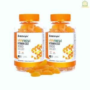 [정품] 엔젯오리진 비타프레쉬 비타민 C D 3000mg x 100 구미 x 2병 활력 건강 물없이