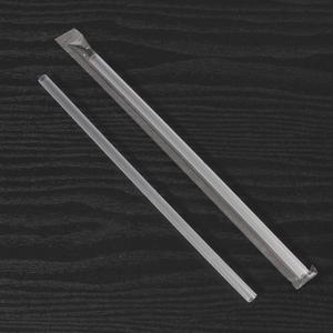 일자 플라스틱 일회용 빨대 7.0mmX210mm 투명 개별포장 빨대 1000개 스트로우
