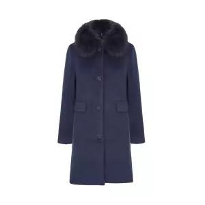 [롯데백화점]크로커다일레이디 폭스 카라 솔리드 알파카 롱 코트 CLDWCT109