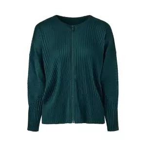 [플리츠미][최초가 198000원] 니트 폴딩 슬리브 집업 자켓_EPJKW024038