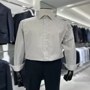 [트루젠] 트루젠  베이지스트라이프 비지니스캐주얼 이지케어 스판 데일리 긴팔 드레스셔츠 228816083351