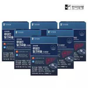 눈 건강 간 건강 한미양행 루테인 밀크씨슬 프리미엄 900mgx30캡슐 6박스