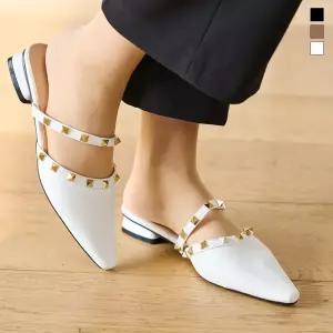 미르바네스슈즈 큐빅찡 스트랩 뮬_3cm