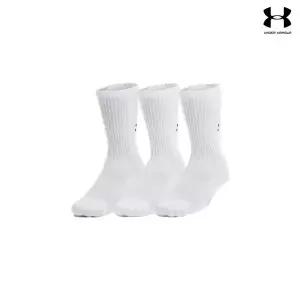 [언더아머](하남점)1386311-100 공용 UA 트레이닝 코튼 크루 삭스 3켤레