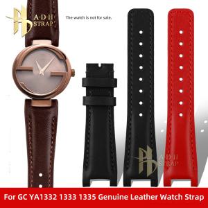 호환 남성용 진짜 가죽 시계 스트랩 GC YA133.2 YA133.3 YA133.5 소가죽 밴드 오목한 인터페이스 16mm 20mm