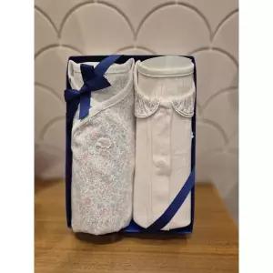 [쇼콜라](강남점)피아바디슈트 니니배냇가운 2종세트 (TNOMUS10U2set)